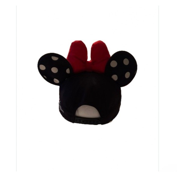 Disney Parks Minnie Mouse Hat NWT Snapback Ears Bow Black New NWT Adult‎ Size - Picture 3 of 6